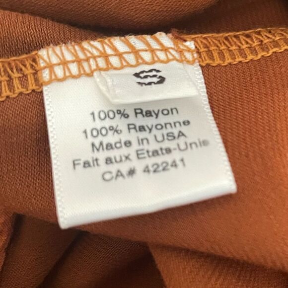 STARK X Deep Copper Satin Blouse Size Small - Picture 7 of 9